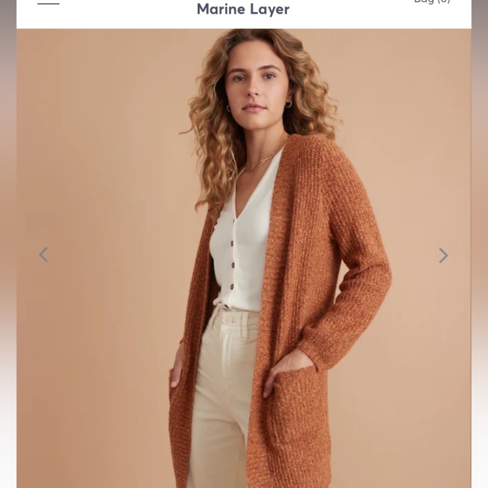 Marine Layer Ontario Cardigan, rust, size M - Picture 5 of 5